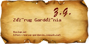 Zárug Gardénia névjegykártya